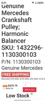 Genuine Mercedes crankshaft pulley
