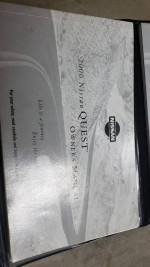 2000 Nissan Quest Owners Manual Books