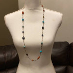 Vintage Sterling Silver and Stone American West Necklace
