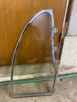 1955-1957 chevy hardtop rear side glass with chrome and track