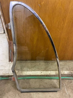 1955-1957 chevy hardtop rear side glass with chrome and track