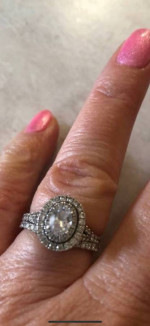 Neil Lane 1.5 CTW Diamond Engagement Wedding Ring Set. 14K White Gold