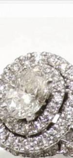 Neil Lane 1.5 CTW Diamond Engagement Wedding Ring Set. 14K White Gold