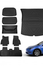 Floor Mats Trunk Mats Tesla Model Y floor and Cargo rubber mats NEW