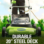 Greenworks 20" 12 Amp Corded Electric Push Walk-Behind Mower, 25022