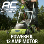 Greenworks 20" 12 Amp Corded Electric Push Walk-Behind Mower, 25022