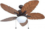 HARBOR BREEZE Waveport 52-in Weathered Bronze Ceiling Fan W/ LIGHT KIT