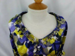 Alfani Womens 2 Ruffle Embellished Blouse Woven Popover Top Printed Ab