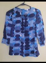 BODEN Top in Beautiful Blues - Size 6
