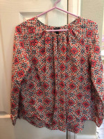 JCREW Peasant Top -Size Small