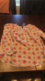 JCREW Peasant Top -Size Small
