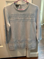 NEW Ice Blue Top by Talbots $99 MSRP- Small