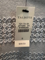 NEW Ice Blue Top by Talbots $99 MSRP- Small