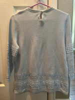NEW Ice Blue Top by Talbots $99 MSRP- Small