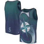 SEATTLE MARINERS Gradient Big Logo Tank Top - (Navy/Aqua) *** NEW ***