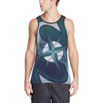 SEATTLE MARINERS Gradient Big Logo Tank Top - (Navy/Aqua) *** NEW ***