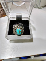 Signed Sterling Turquoise Ring