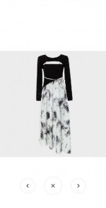Vintage Bamboo Print Lace Up Slip Dress Long Sleeve Top