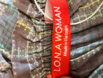 L.O.N.A WOMAN Crop Top, Size S, Lavender Plaid, NEW
