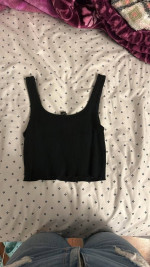 Black tank top