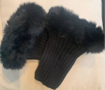 Boot topper black fur