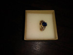Beautiful 14kt Gold SAPPHIRE solitaire fine etchings 3.9 Grams
