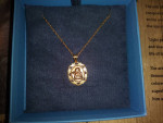 14k Gold fine braided rope & 14k Gold Angel's Prayer Pendant