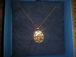 14k Gold fine braided rope & 14k Gold Angel's Prayer Pendant