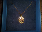 14k Gold fine braided rope & 14k Gold Angel's Prayer Pendant