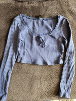 Womens blue crop top