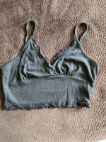 Womens black cami crop top