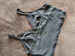 Womens black cami crop top