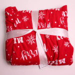 WOMENS MERRY 2 PC RED PAJAMAS SET LONG SLEEVE TOP & LONG PANTS