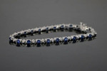 Effy Diamond & Sapphire 14kt White Gold Bracelet