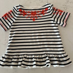 Kate Spade Cotton Knit Top w/Embroidered Detailing