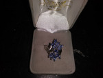 Fabulous Genuine Tanzanite 14k White Gold 5.5grams- cash or trade