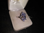 Fabulous Genuine Tanzanite 14k White Gold 5.5grams- cash or trade