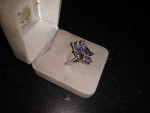 Fabulous Genuine Tanzanite 14k White Gold 5.5grams- cash or trade