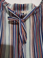 Nice Coloful striped Blouse  tie on top