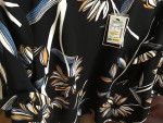 New black floral top, size L