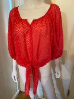 CHENAULT SALMON TIE TOP Size medium