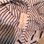 Chicos, size 2, striped top, 3/4 length sleeves, cotton/modal blend