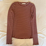 coco+jaimeson ribbed white-striped long sleeve top