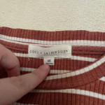 coco+jaimeson ribbed white-striped long sleeve top