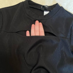 H&M ribbed cutout top