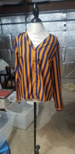 New Shein Hapsha Striped Navy and Copper Top, Size XL.  Great conditio