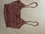 Brown cropped tank top