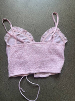 Pink tied tank top