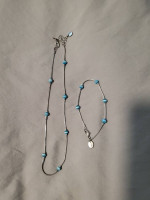 Matching necklace and bracelet