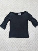 Rouched-Sleeves Soft Top